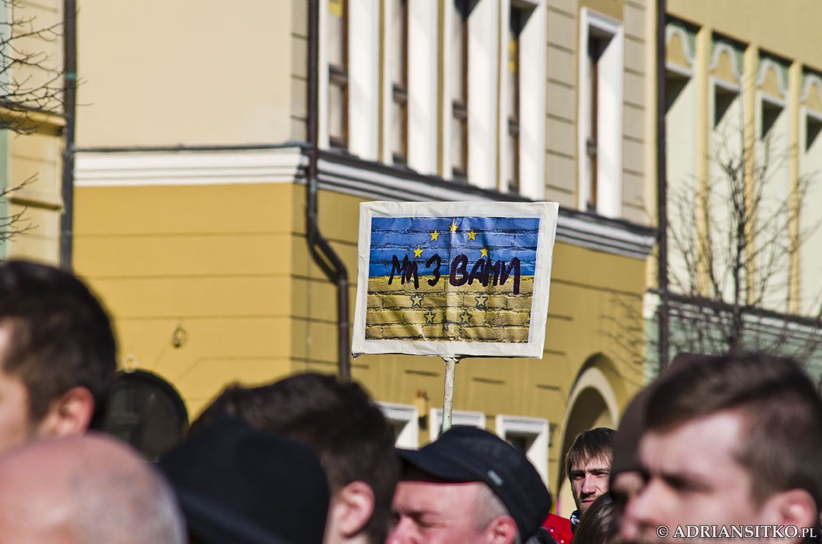 Wrocławski wiec poparcia dla Ukraińskiej Rewolucji